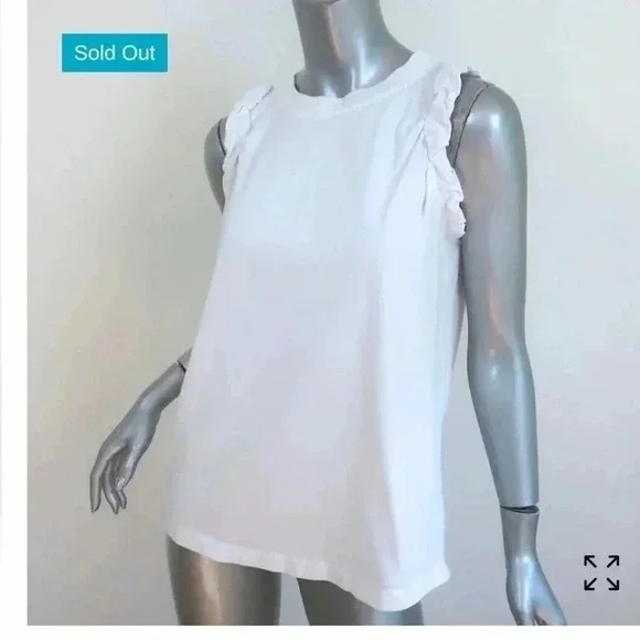 Victoria Victoria Beckham White Twist Armhole Tank - Picture 5 of 7